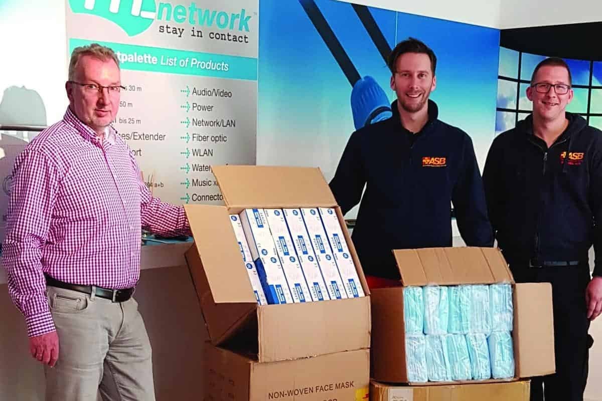 TTL Network donates protective masks to the ASB — Photo: TTL Network GmbH