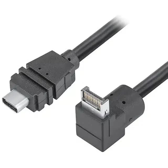 Leitung mit USB-Buchse und gewinkeltem USB-Typ-E-Stecker